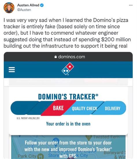 domino's tracker broken